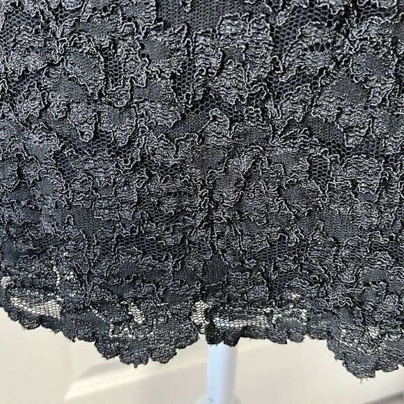 Tapemeasure Spaghetti Strap Elegant Black Lace Dress VTG Made in USA SZ M - Picture 4 of 9